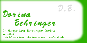 dorina behringer business card
